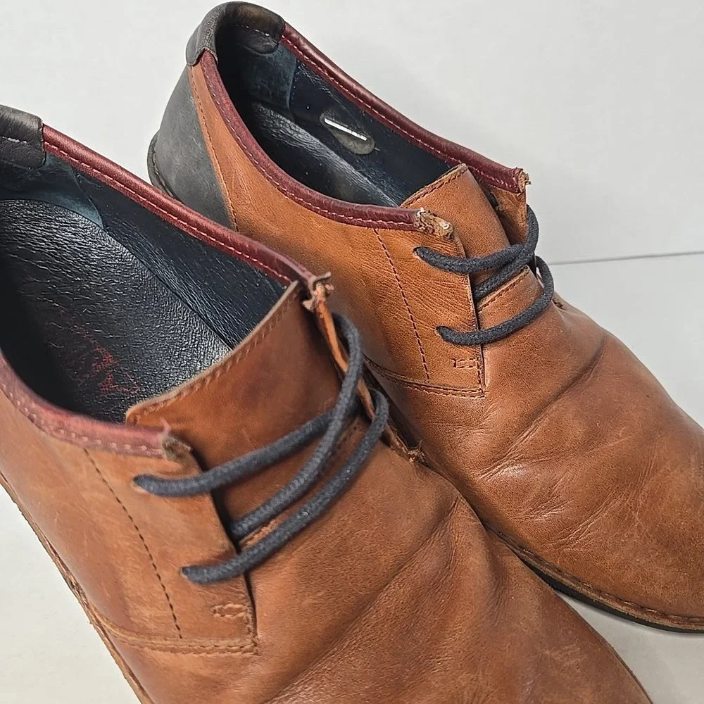 Pikolinos Mens Size 40 EU Brown Leather Lace Up Shoes Hecho en España Made Spain